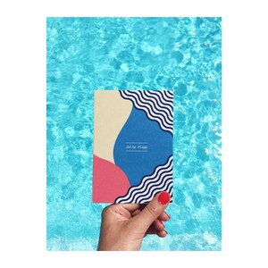 Postcard summer Decoration card Kraft envelope Jolie Plage Stationery image 3