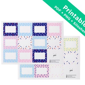22 Cute planner stickers download for office organization or school, &quot;Hourra&quot; labels