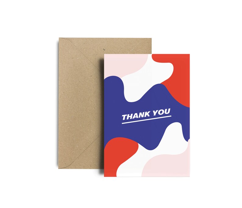 Dankeskarte, Dankeskarten, Umschlag aus recyceltem Kraftpapier, Dankeskartenpaket Bild 3