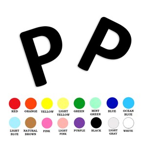Large Letter P Stickers 1.5 Round