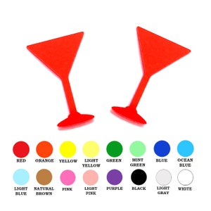 Paquet de 25 - Papier forme de martini, verre à martini découpé, papier boisson à martini découpée, fabrication de cartes DIY, formes d'aliments en papier