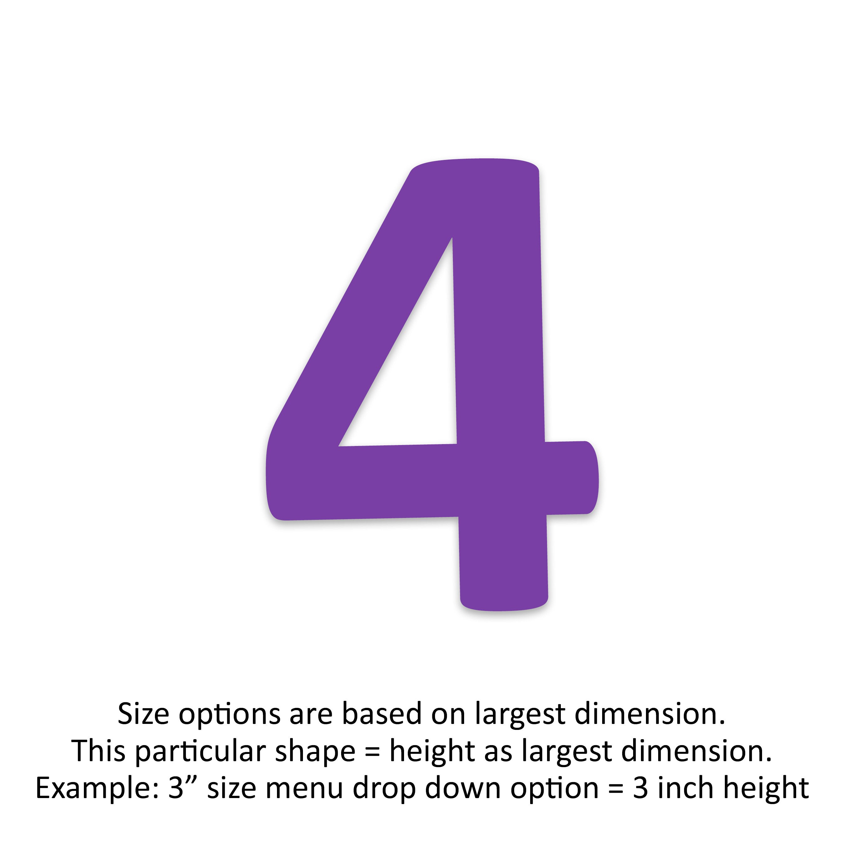 25 Pack - Paper Number 4 Shape, Paper Four Die Cut, Number Four Shape ...