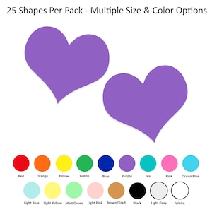 Paquet de 25 - Formes de coeurs en papier, Coeurs en papier découpés, Coeurs en papier découpés, Fournitures pour fabrication de cartes à faire soi-même, Fournitures créatives en papier, Coeurs en papier de mariage