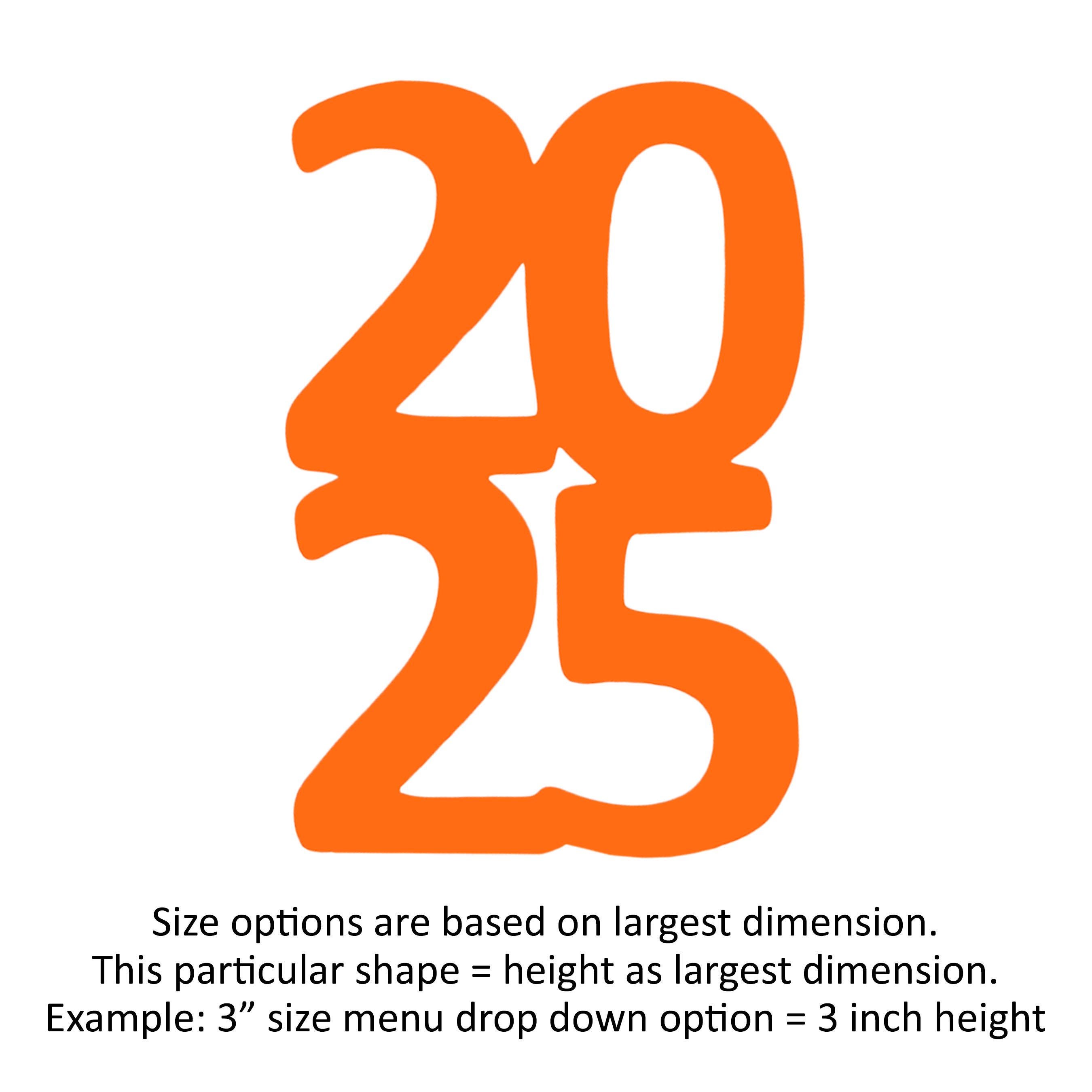 25 Pack - 2025 Paper Shapes, 2025 Paper Die Cut, Paper 2025 Shapes ...