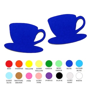 Paquet de 25 - Forme de tasse à thé en papier, Formes de tasse à thé, Découpes en papier de tasse à thé, Forme de tasse à thé en papier découpée, Formes de plats en papier