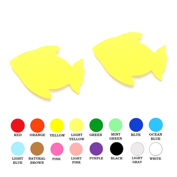 25 Pack - Paper Fish Shapes, Paper Sea Animals, Paper Ocean Animals, DIY Card Making Supplies, Under The Sea Party Supplies