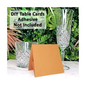 Lot de 12 : cartes de table marron kraft DIY, cartes de vœux marron, cartes de vœux numéros de table marron, cartes de vœux numéros de table tente, articles de fête à faire soi-même