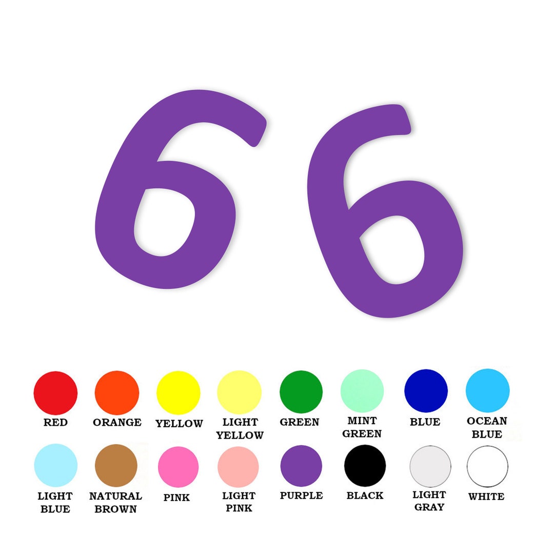 25 Pack - Paper Number 6 Shape, Paper Six Die Cut, Number Six