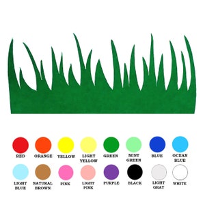Paquet de 25 - Forme d'herbe en papier, formes d'herbe, découpes d'herbe en papier, découpes d'herbe en papier