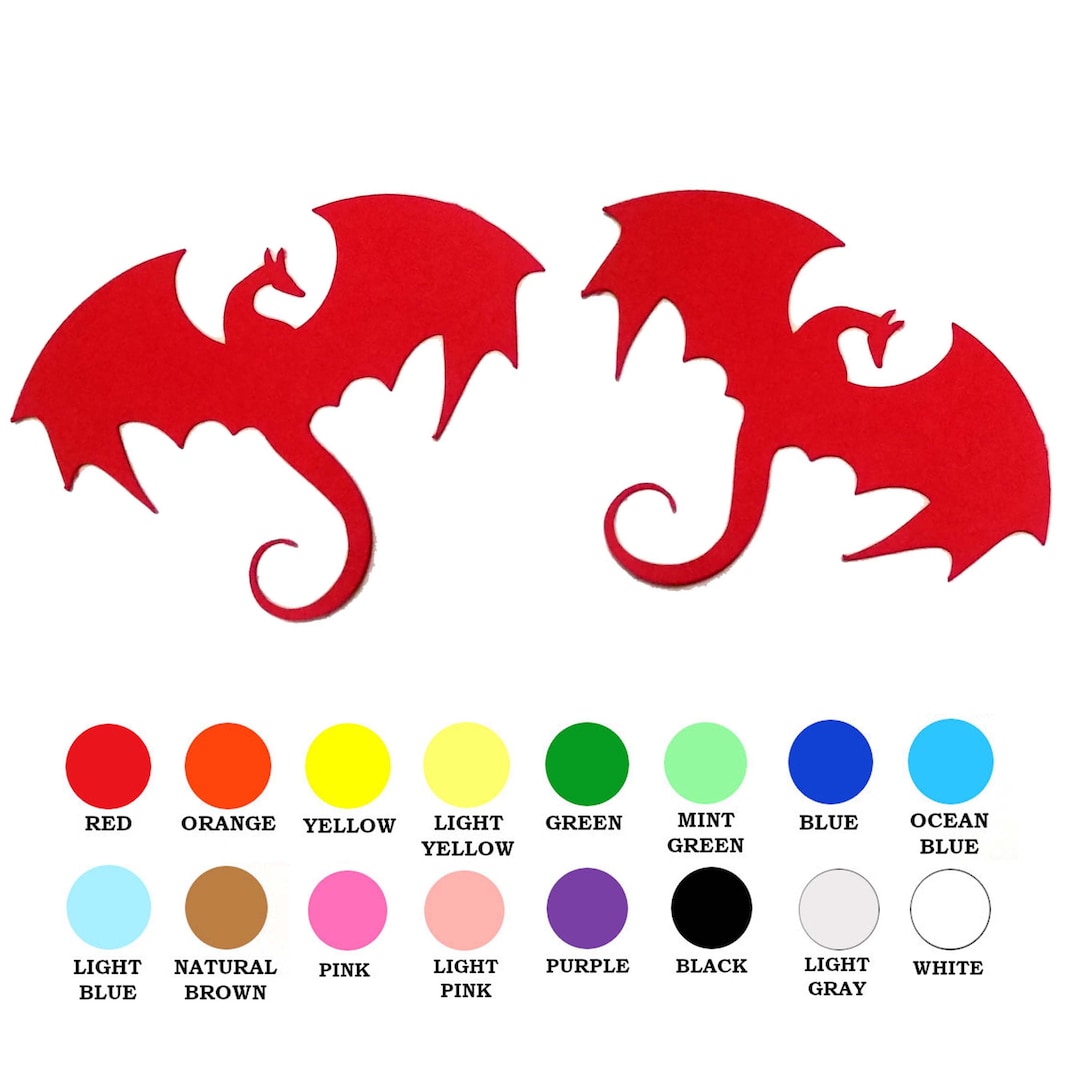 25 Pack Paper Dragon Shapes, Paper Dragon Cut Out, Dragon Die Cut