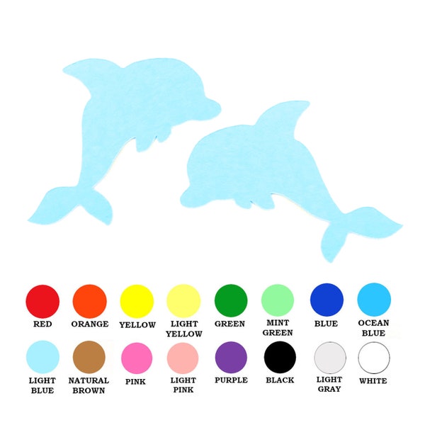 25 Pack - Paper Dolphin Shapes, Paper Sea Animals, Paper Ocean Animals, DIY Card Making Supplies, Under The Sea Party Supplies