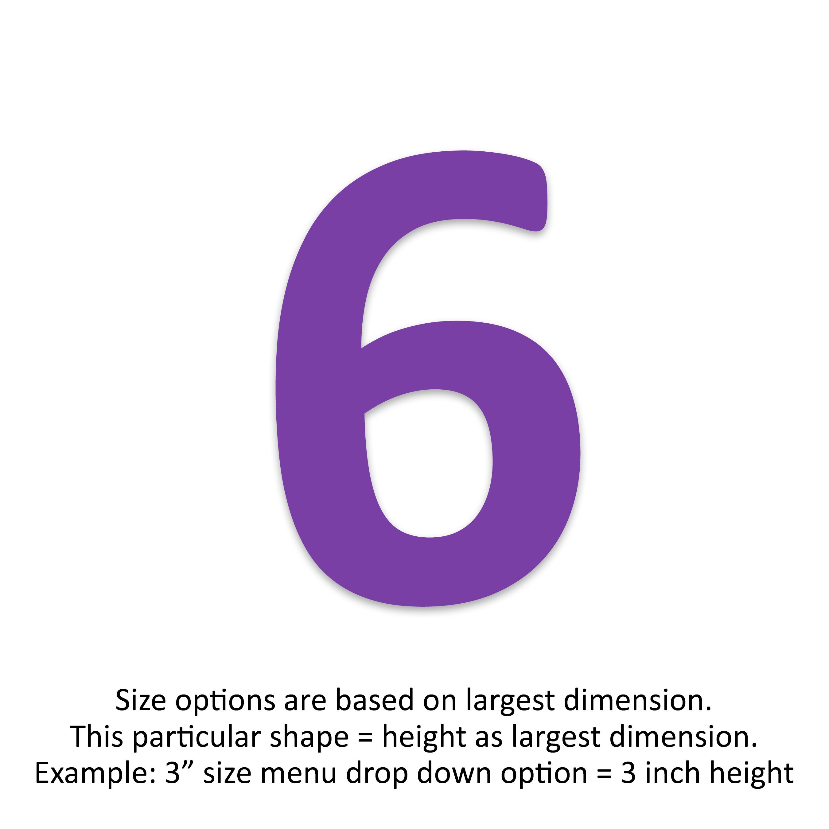25 Pack - Paper Number 6 Shape, Paper Six Die Cut, Number Six Shape Cut ...