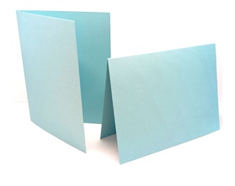 Light Blue Blank Folded Cards, Light Blue A2 folded Cards, Blank A2 Card, Pastel Blue Cards, DIY Cardmaking