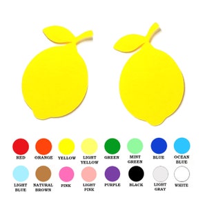 Paquet de 25 - Formes de citron en papier, Forme de citron, Papier citron découpé, Formes découpées en papier citron, Formes d'aliment en papier