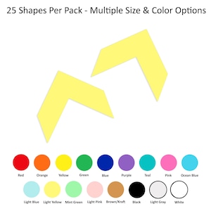 25 pack - Paper Chevron Shapes, Chevron Shape Die Cut, Chevron Cut Out, DIY Card Making Supplies, DIY Party Supplies, Paper Craft Shapes