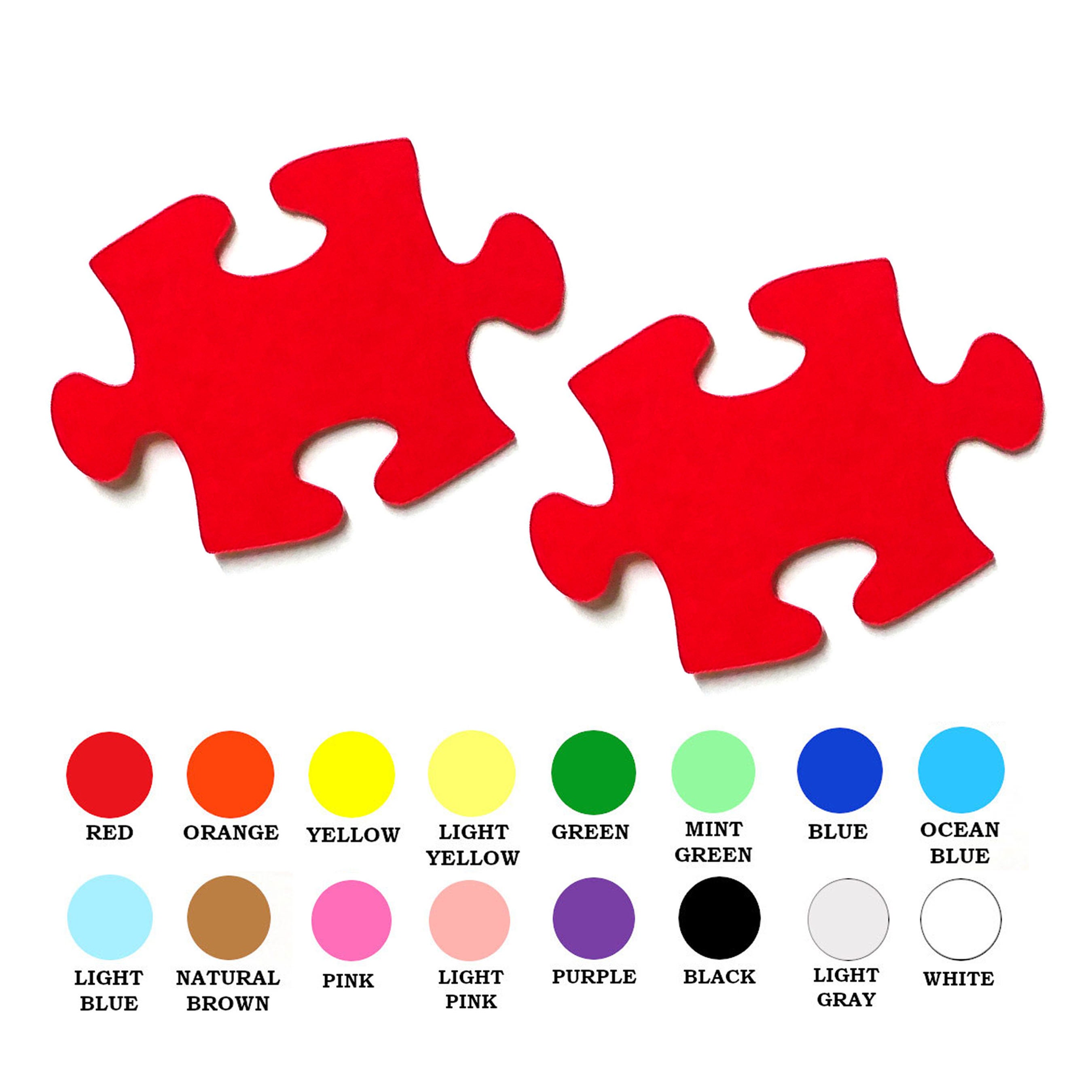 25 Pack Paper Puzzle Piece Shapes, Puzzle Piece Shape Die Cut