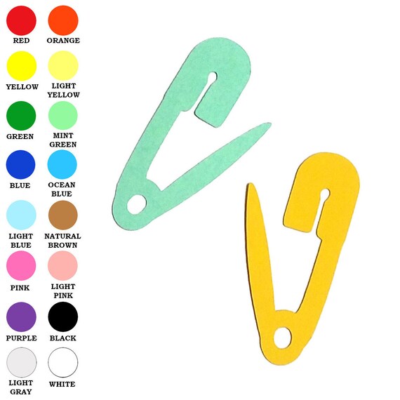 25 pack Paper Safety Pin Shapes Safety Pin Shape Paper Etsy