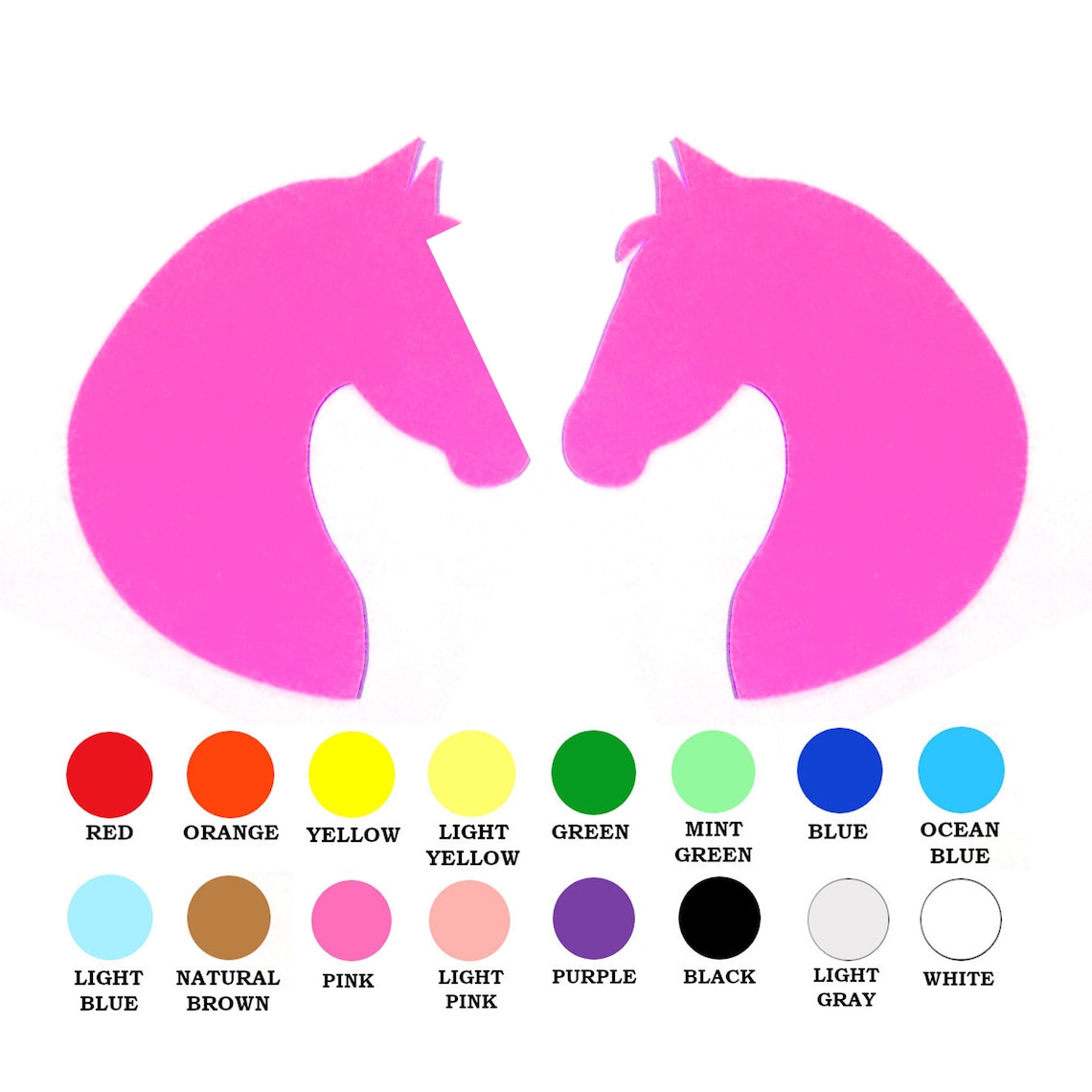 25 Pack Paper Horse Head Shape Horse Head Die Cut Paper Etsy