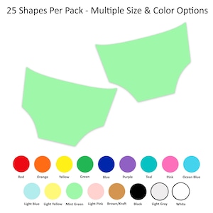 Paquet de 25 - Formes de couches en papier, Formes de couches en papier, Découpes de papier pour couches, Loisirs créatifs pour baby shower, Fabrication de cartes DIY, Fournitures créatives en papier