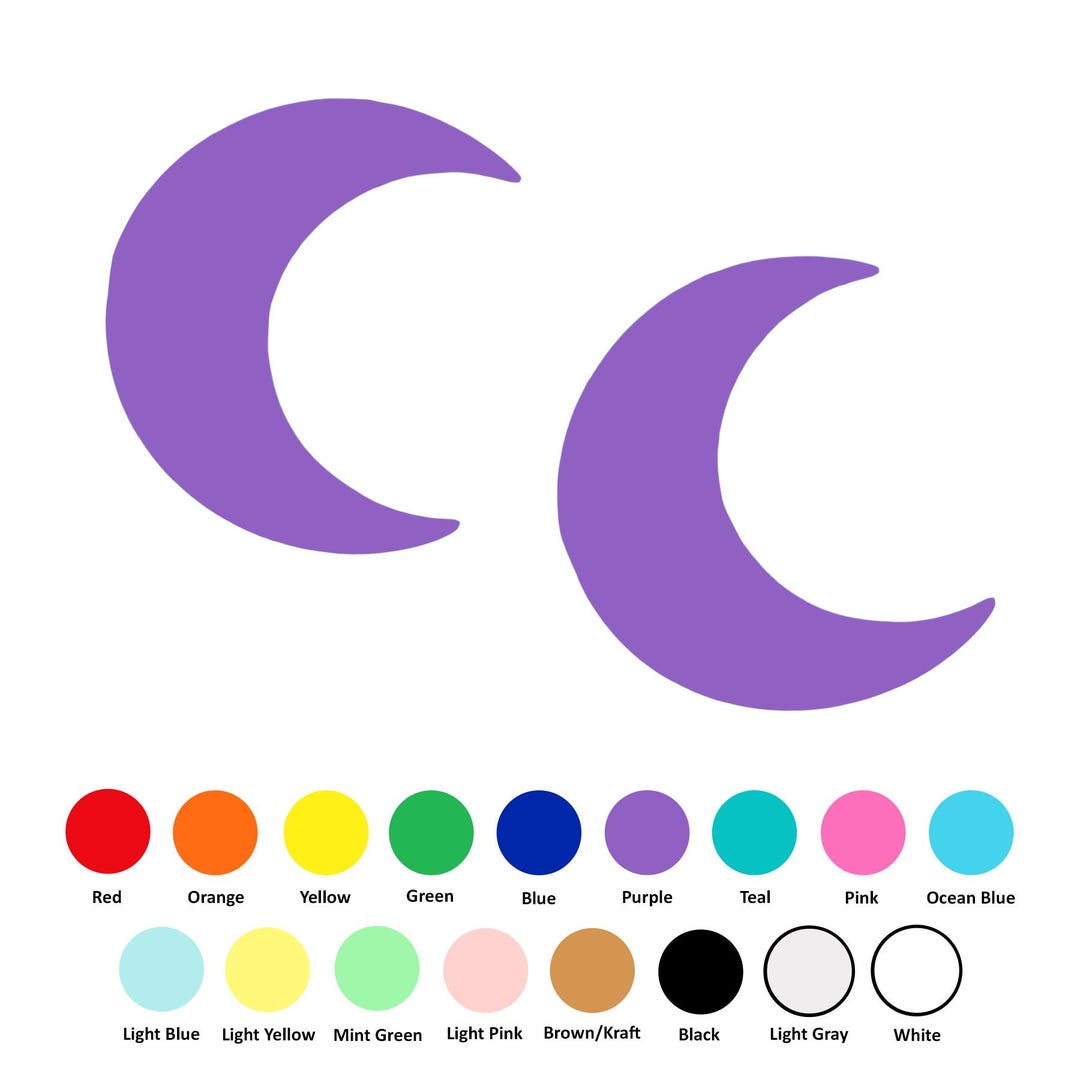 25 Pack - Paper Moon Shapes, Moon Paper Shape, Moon Shape Die Cuts, DIY ...