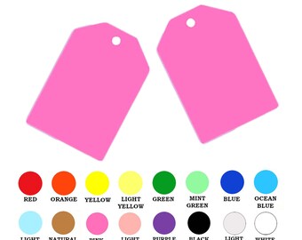 25 pack - Paper Gift Tags, Paper Price Tags, Holiday Gift Tags, Paper Luggage Tags, Party Favor Tags