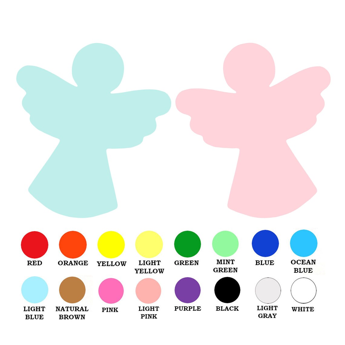 25 Pack - Paper Christmas Angel, Angel Paper Shape, Angel Die Cuts ...