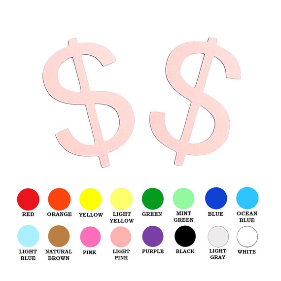 25 Pack Paper Dollar Sign Shape Dollar Sign Die Cut Paper - Etsy