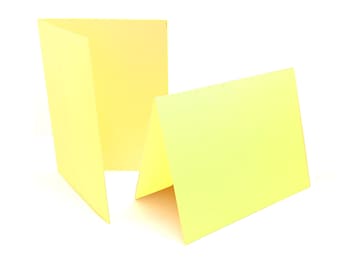 Light Yellow Blank Folded Cards, Light Yellow A2 folded Cards, Blank A2 Card, Light Yellow Cards, DIY Cardmaking