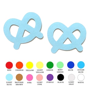 25 pack - Paper Pretzel Shapes, Pretzel Shape, Pretzel Paper Cut Out, Paper Pretzel Die Cut Shapes, Paper Food Shapes