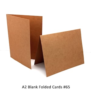 Cartes pliées vierges brunes, cartes pliées Brown A2, carte A2 vierge, cartes Kraft Brown DIY Cardmaking