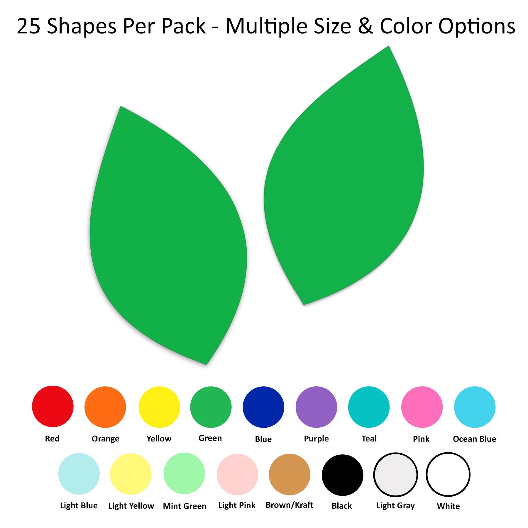 25 pack - Paper Leaf Shapes, Paper Leaf Die Cut, Leaf Shape Cut 