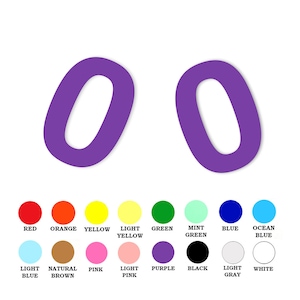 Paquet de 25 - Papier forme numéro 0, papier zéro découpé, zéro forme découpée, articles de fête en papier, fabrication de cartes DIY, articles de bannière DIY