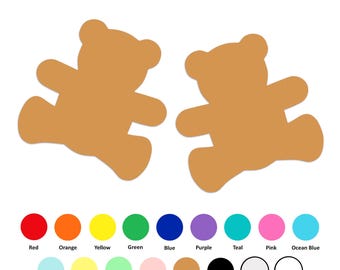25 Pack - Teddy Bear Shapes, Teddy Bear Die Cut, Paper Bear Shape Cut Outs, DIY Baby Shower, Baby Shower Paper Shapes, Paper Craft Supplies