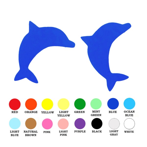 25 Pack - Paper Dolphin Shapes, Paper Dolphin Cut Outs, Paper Ocean Animals, DIY Card Making Supplies, Under The Sea Party Supplies