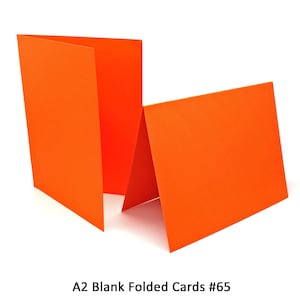 Orange Blank Folded Cards, Orange A2 folded Cards, Blank A2 Card, Orange Cards, DIY Cardmaking