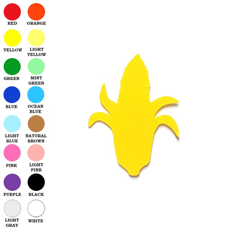 25 pack Paper Corn Shapes Corn Shape Corn Paper Cut Out Etsy