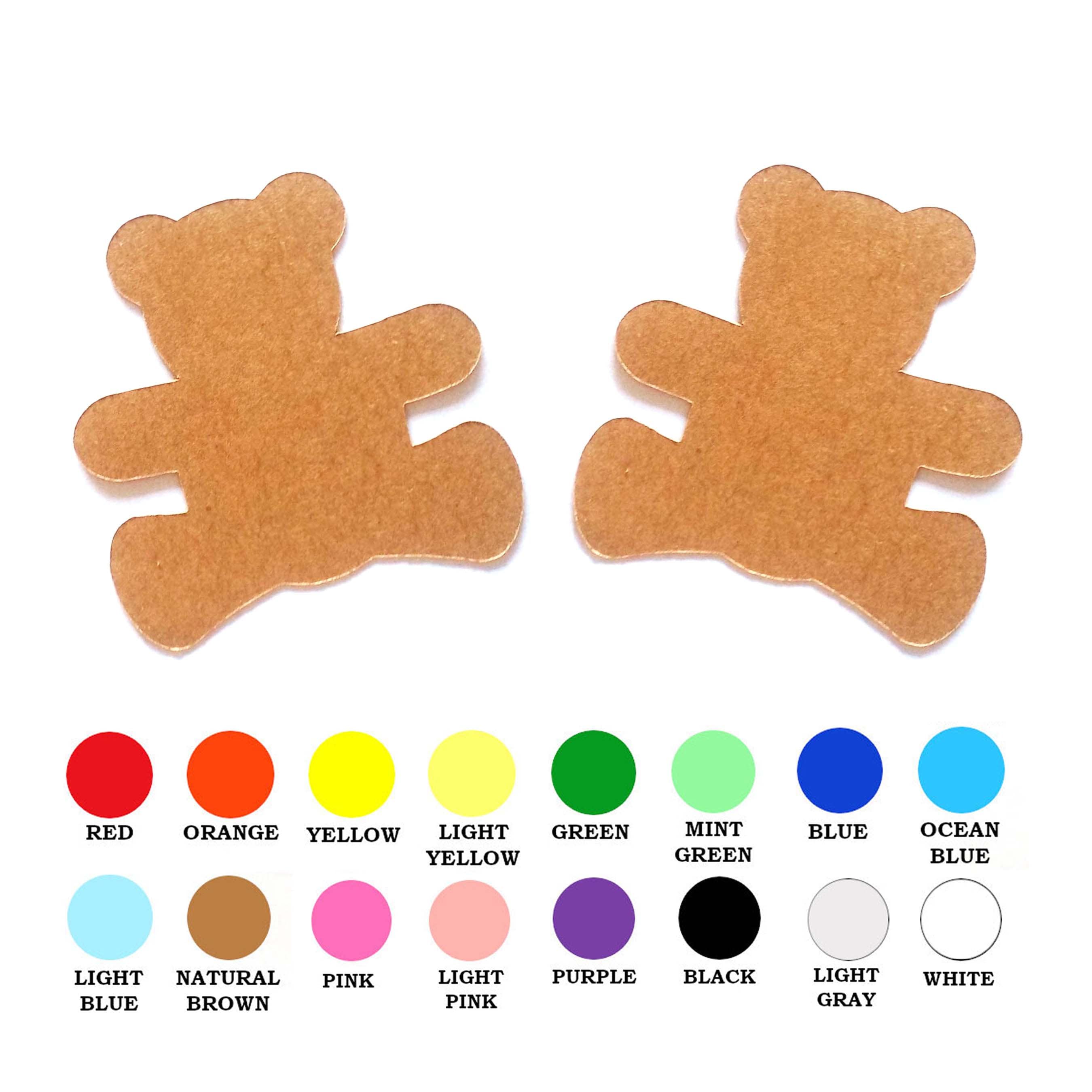 Juvale 24 Pack Wooden Teddy Bear Cutouts for Crafts, Unfinished Wood Pieces for DIY Projects (3.7 x 3.5 in)