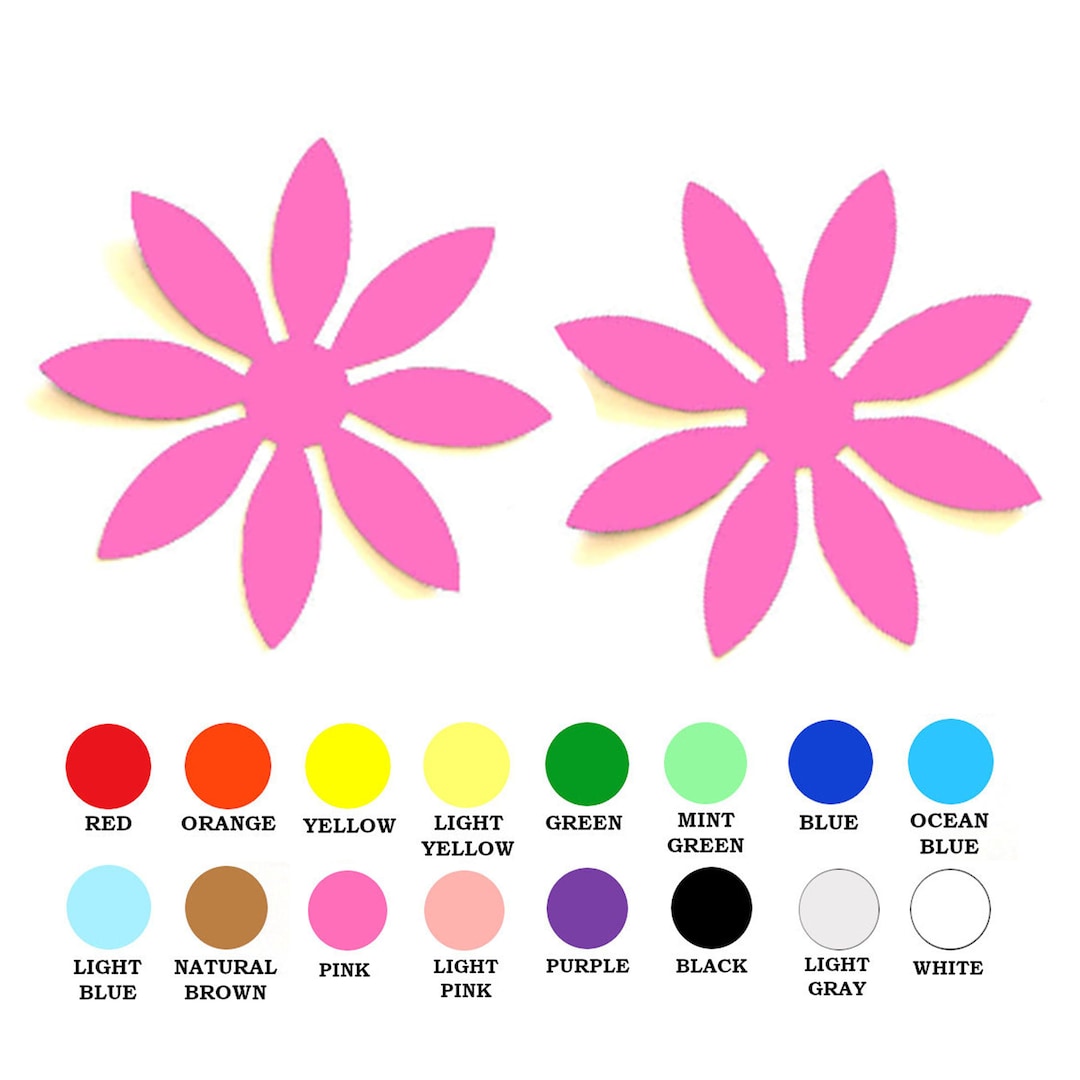 25 Pack - Flower Paper Shapes, Paper Flower Embellishments, Flower ...