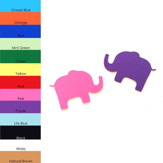 25 Pack Paper Elephant Shape Elephant Die Cut Elephant Cut