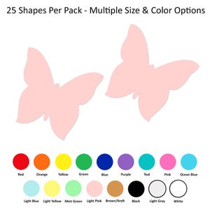 Paquet de 25 - Formes de papillons en papier, Étiquettes en papier de papillons, Papillons découpés, Formes de papillons découpés, Fournitures DIY pour fabrication de cartes, Créations en papier
