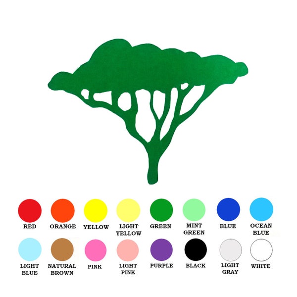 25 Pack - Paper Marula Tree Shape, Marula Tree Shapes, Paper Safari Tree Cut Outs, Paper African Tree Die Cuts