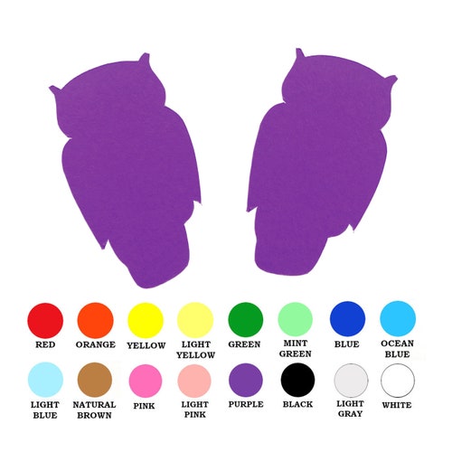 25 Pack Paper Owl Shapes Owl Shape Die Cut Owl Cut Out Etsy