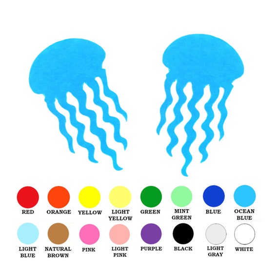 25 Pack Paper Jellyfish Shapes Paper Jellyfish Cut Outs - Etsy