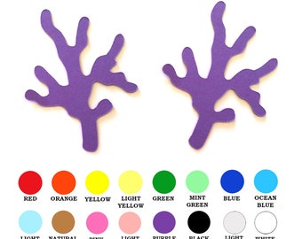 25 Pack - Paper Coral Shape, Paper Sea Shapes, Paper Ocean Shapes, DIY Card Making Supplies, Under The Sea Party Supplies