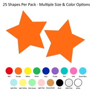 Paquet de 25 - Papier en forme d'étoile, Étoile en papier découpée, Forme d'étoile découpée, Fournitures pour scrapbooking, Fournitures pour fabrication de cartes à faire soi-même, Fournitures créatives en papier