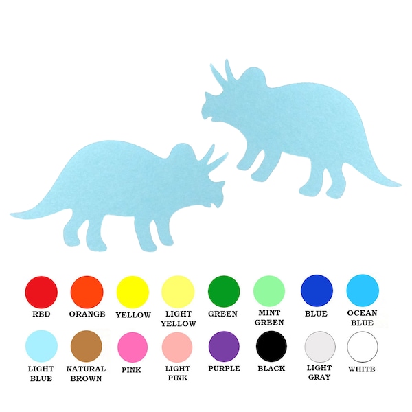 25 Pack - Paper Triceratops Shapes, Paper Dinosaur Shapes, Triceratops Die Cut Shape, Dinosaur Party Supplies