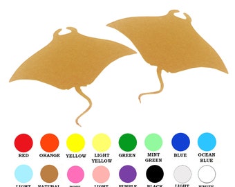 25 Pack - Paper Manta Ray Shape, Manta Ray Die Cut, Paper Manta Ray Cut Outs, Paper Sea Animal Shapes, Paper Supplies