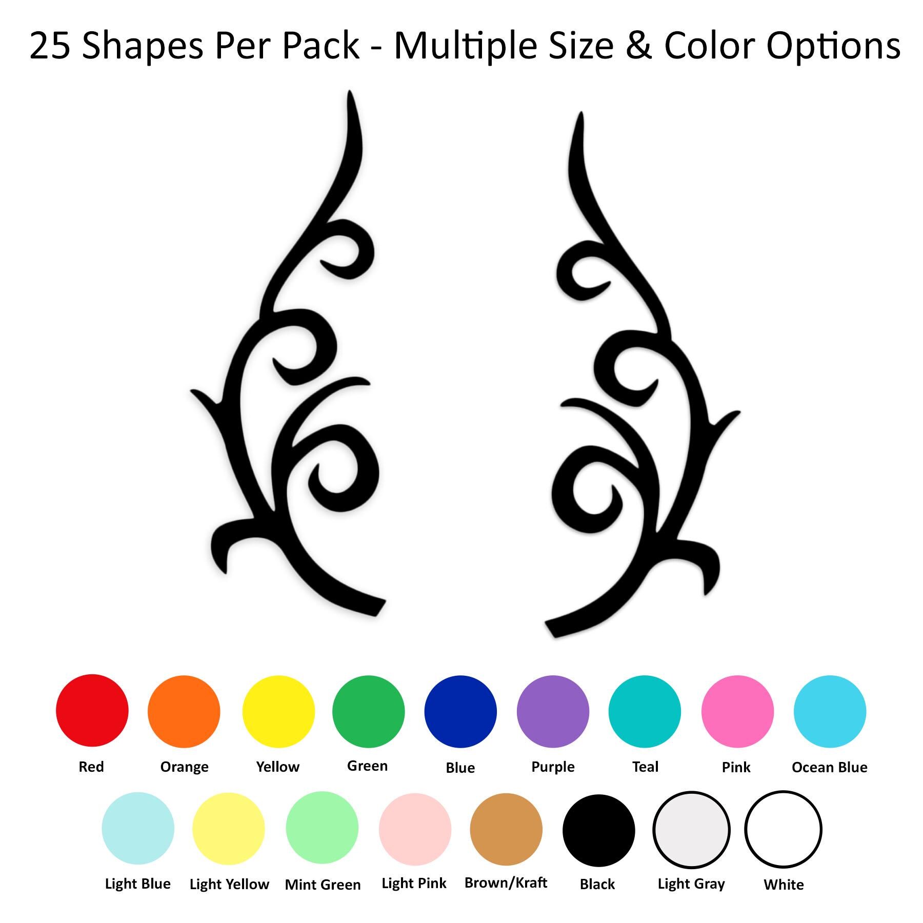 25 Pack - Paper Vine Shape, Swirl Vine Paper Shape, Paper Vine Die Cut ...