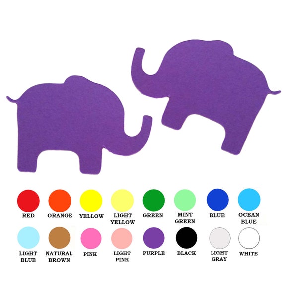 25 Pack Paper Elephant Shape Elephant Die Cut Elephant Cut Outs