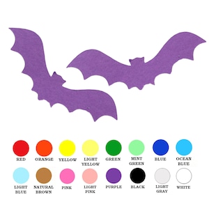 25 pack - Paper Bat Shapes, Bat Paper Shape, Halloween Paper Shapes, DIY Halloween Crafts, Halloween Die Cuts